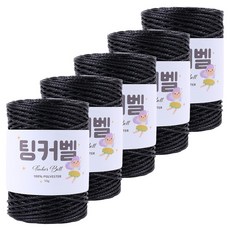 마마니트 팅커벨 뜨개실, 5개, 02 블랙