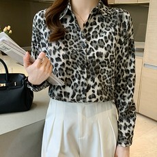 POPLARNC 女款費德斯頓豹紋襯衫 P26SPBL011213