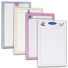 ICONIC 兔子圖案記事本 B4 4入, 白色+粉色+黃色+灰色, 1組