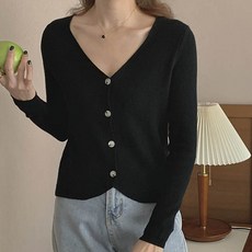 andstyle 女款Margarine Soft V領針織開襟衫 263132