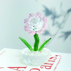 Ju and Ji 水晶納骨裝飾小物, 粉紅色向日葵A