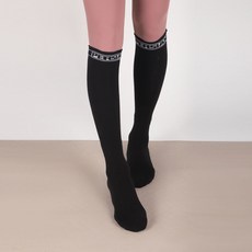 PERSIANCAT 女款重點荷葉邊Logo線條及膝襪 P4FWSC53, 黑色(P4FWSC53BKFRE), 1個