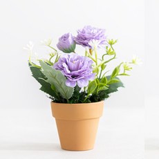 플라워트리 조화 클래식 데스크테리어 백일홍화분 15cm, 퍼플, 1개