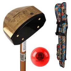 부쿠로혼마 4스타 풀 카본 파크골프채 B5FUCE06 830mm + 골프가방 인디안 + 골프볼, 90도, L
