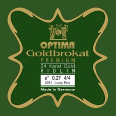 OPTIMA 小提琴絃 Goldbrokat Premium 24K 黃金 E弦 0.27 loop, 混合顏色, 單一商品, 1個