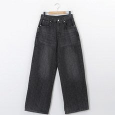 Pippin 女款 基本/長版 寬版條紋牛仔褲 #711109