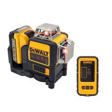DEWALT 得偉 12V MAX 360 度紅色激光水平儀裸機 DCE089LR+接收器 DE0892 套組, 1組
