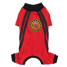 DOGDOG 寵物圖章配色連身衣, 紅色