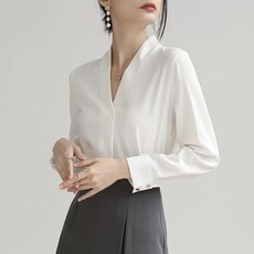 LUNA GIRL 女款V領雪紡襯衫 L26SPST122204