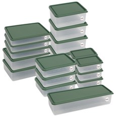 BETREE 可彎曲冷凍庫收納容器 第2季 19入混合組 5 綠色, 1套, 19個