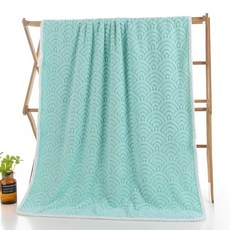 원이네 클래식 체크 바스타월, 그린, 1개