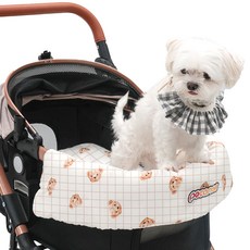 pecanori 分離式保暖墊 + 內襯 + 坐墊, 小熊圖案