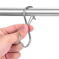 solve living 不會掉下來的多功能S型環掛勾, 銀色, 10個