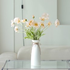 Haru Gonggan 高級仿真罌粟花 5入, 香檳色