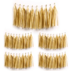 PARTYHAE DIY派對流蘇掛飾, 金色, 5個