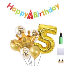 미니띠네 크라운 파티 세트, 골드, 1세트