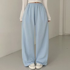 Planday 女款柔滑四季寬版運動長褲