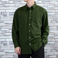 타운클로 남성용 맨즈 스판 오버핏 링클프리 셔츠