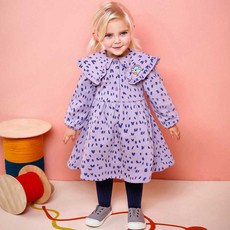 mollimelli 女童雨點刷毛連身裙