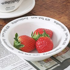 NYWIBG 字母陶瓷麥片甜點碗 15cm, 黑色, 1個