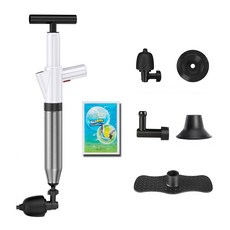 MINIPLE 高壓疏通器+下水道清潔劑 吸盤疏通器, white