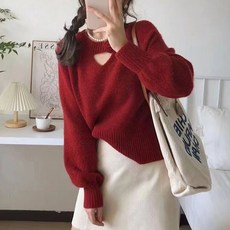 포플러앤씨 여성용 베닐바 풀오버 니트