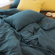 60支棉高密度水洗被套, 深綠色