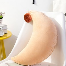 煮蛋王大圓形柔軟裝飾月球靠墊, 淺褐色的