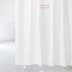 浴簾 SC627 S號 1520*1880mm+不鏽鋼掛鉤 12入+白色窗簾桿組合, 1套