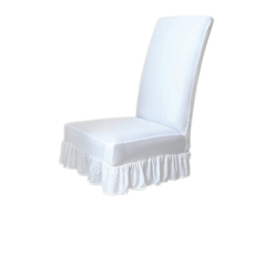 고급스러운 레이스 의자커버, 화이트, 1개