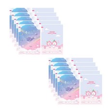 ibis 女童用 小學1 2年級書寫 8格筆記本 鯨魚 10入 + Shongshong Friends 10入 套組, 1套, 混合顏色