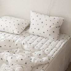 엘레나하임 건조기 가능 모달 누빔 패드, 플라워 스케치, 1개