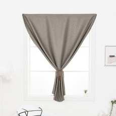 Ants 簡易遮光窗簾, 棕色窗簾 + 隨機出貨綁帶