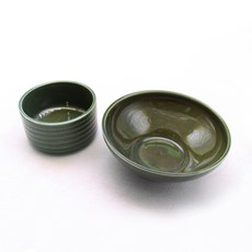 Dalsogang甜味陶瓷飯碗湯碗空碗組, 卡其色, 飯碗+湯碗