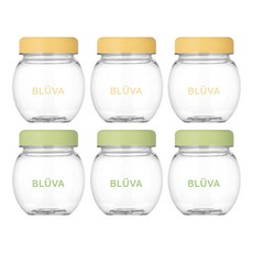 블루바 눈금표시 트라이탄 파스텔캡 다용도 단지 미니 보틀 250ml x 2종 x 3p 세트, 옐로우, 그린, 1세트