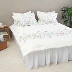 앤스티치 푸시아 80수 고밀도면 패드, 화이트