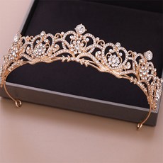 LUNA GLAM 奢華皇冠 ERT02, 1個, 金色