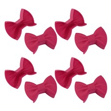 市集感性 蝴蝶結矽膠鍋夾, 8個, 紅色