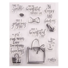 yes mall 手帳 小卡 裝飾 DIY 透明 矽膠 印章 NO12, 1個