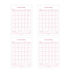 PAPERIAN 目標跟?記事本 L, 紅色的, 4個