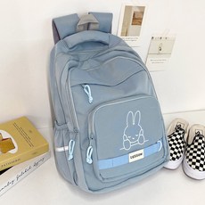 FROMHEAVEN 迪斯利兔子刺繡反光後背包 H893, 天空藍