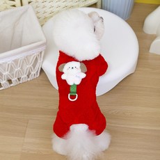 PASTEL PET 寵物點點彩色超細纖維連身衣, 紅色, 1個