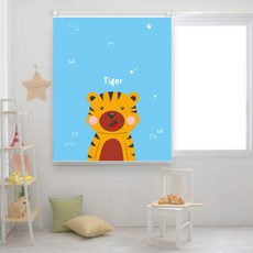 끌래망스 호랑이 실사 롤스크린 암막