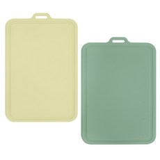 SiliconStory 白金矽膠雙面砧板 綠色 + 薄荷綠色組合 大型, 1套, 砧板2種