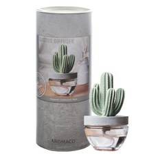 AROMACO 仙人掌擴香瓶 White Flower 前調薰衣草佛手柑桉樹, 100ml, 1瓶