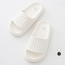 CARET 男女通用 皺褶設計 EVA 緩震拖鞋, 米白色, 270