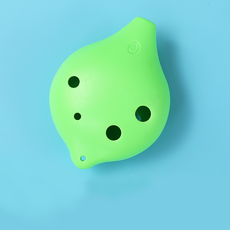 A-LOC 高級陶笛, 1個, 單一商品, 6孔圓形綠色