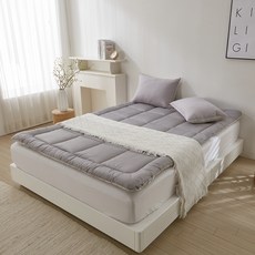 Aihome 酣睡 40支純棉鬆緊帶床墊, 灰色