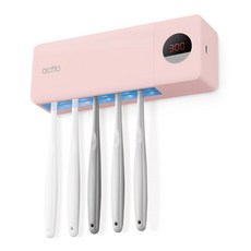 엑토 UVC LED 무선 충전식 가정용 칫솔 살균기, TBS-03, 핑크