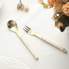 Bogen Montblanc Brischa 金茶匙叉套組香草, 1套, 茶匙+茶叉